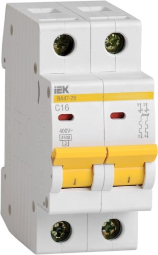 Выключатель автоматический IEK KARAT ВА47-29 2п 63А C 4.5кА  картинка
